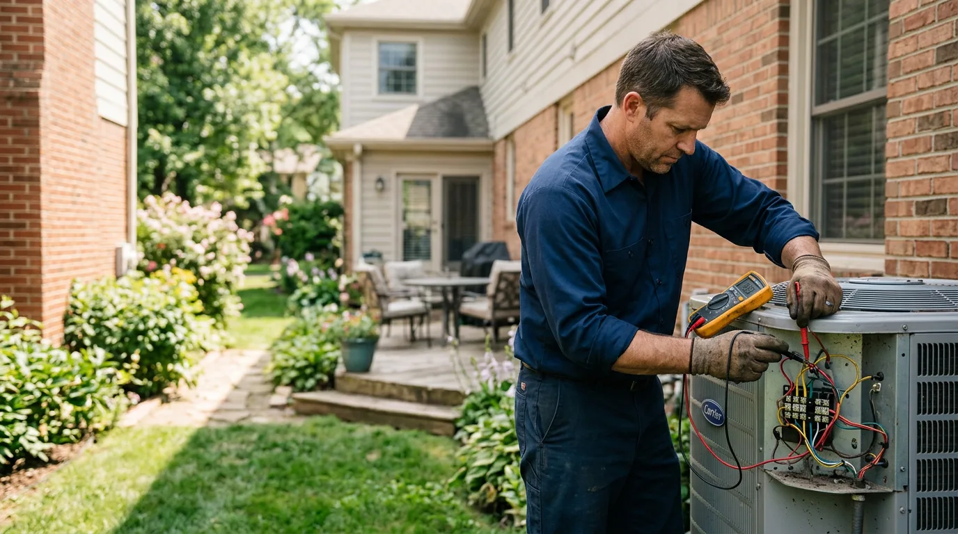 HVAC technician working near Dresden, NY